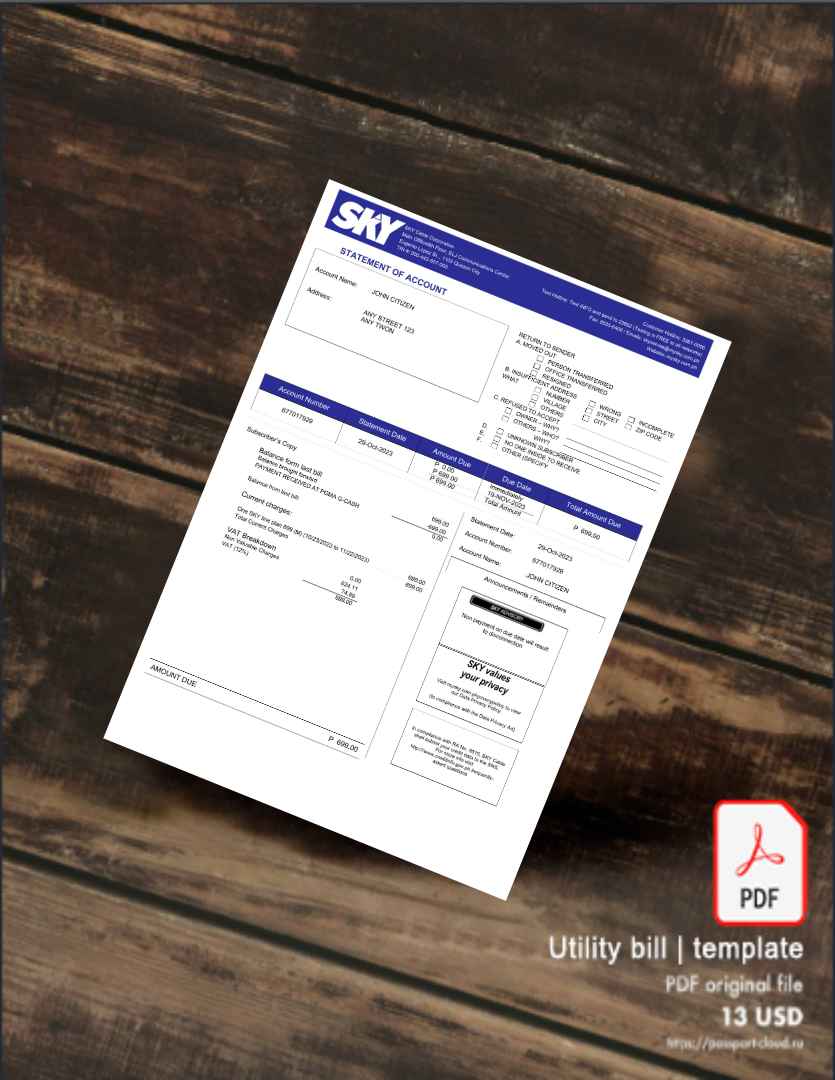 Utility bill | Albanian Power | Albania